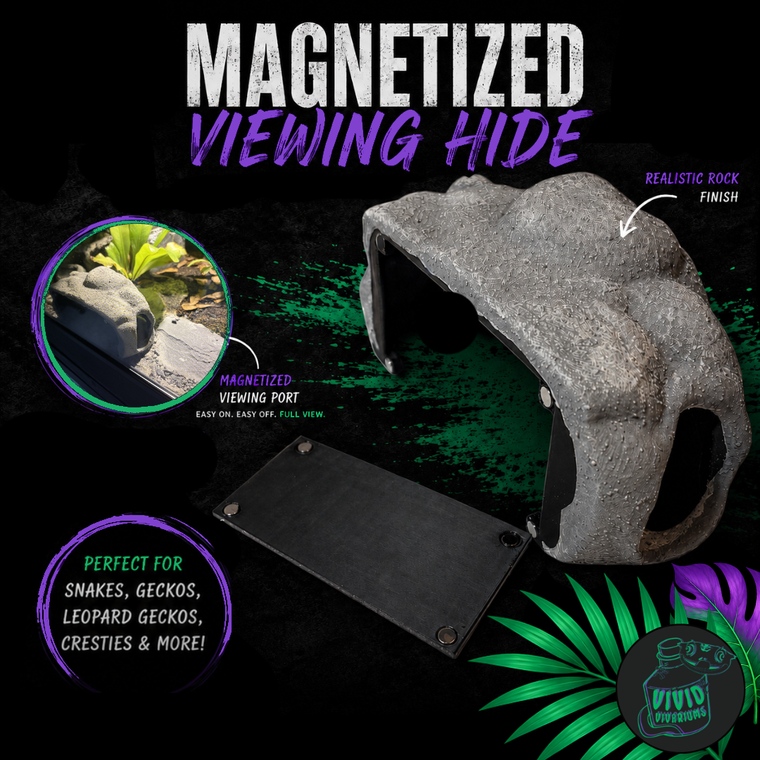 Magnetic Viewing Port Reptile Hide