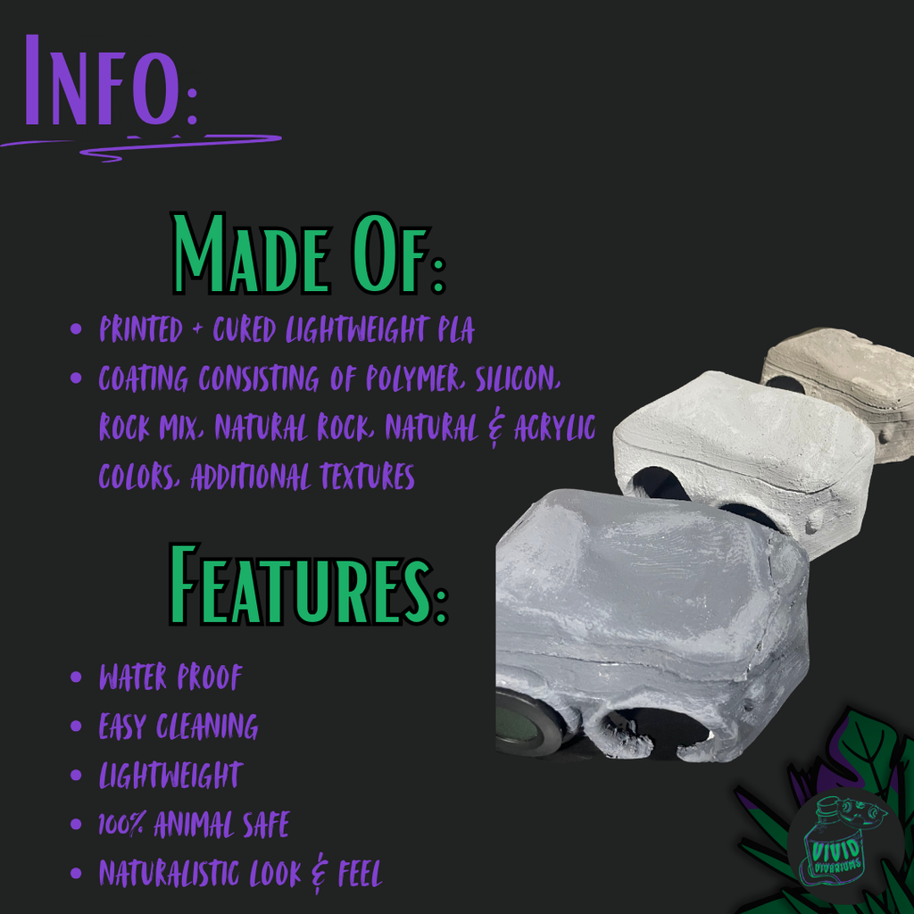 Reptile Viewing Hide With Magnetic Port