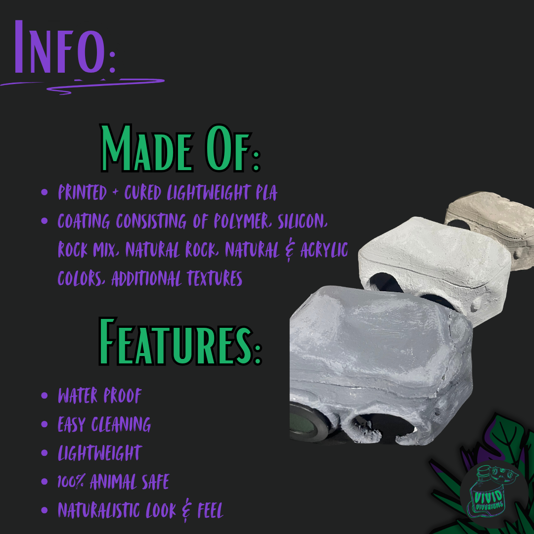 Functional Reptile Humid Hide With Hydrometer + Thermometer