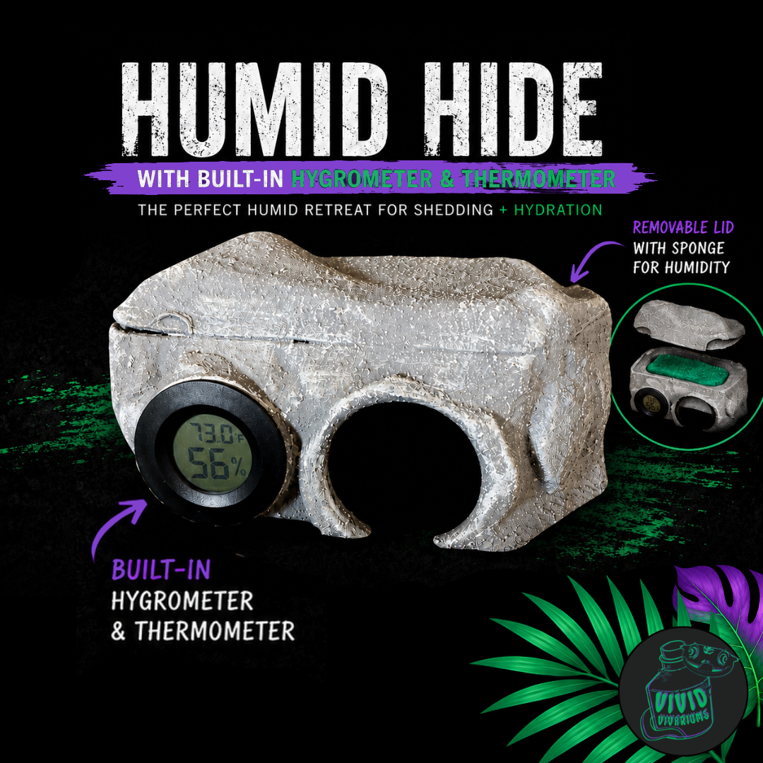 Humid Hide – Built-In Hygrometer, Thermometer & Humidity Control System