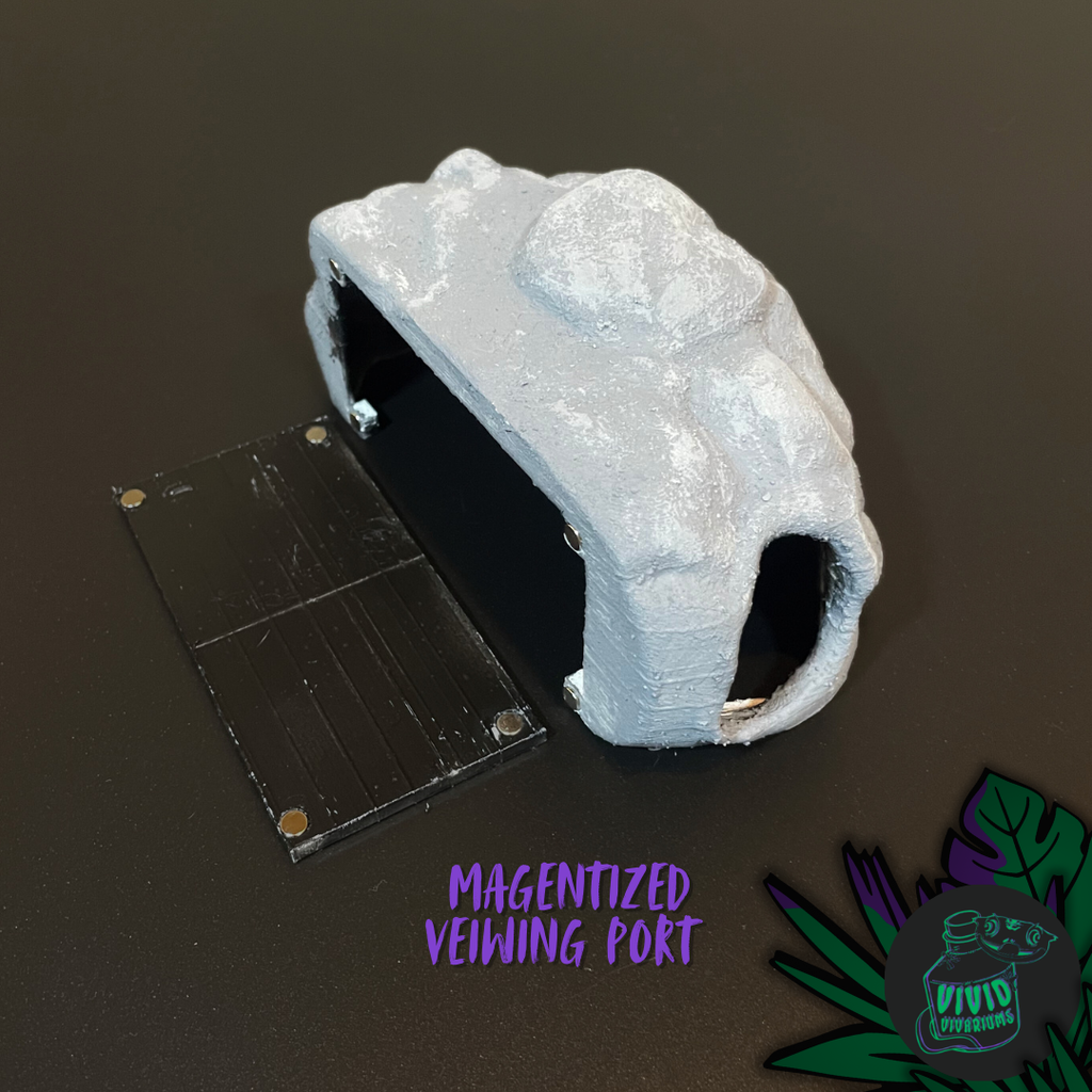 Reptile Viewing Hide With Magnetic Port