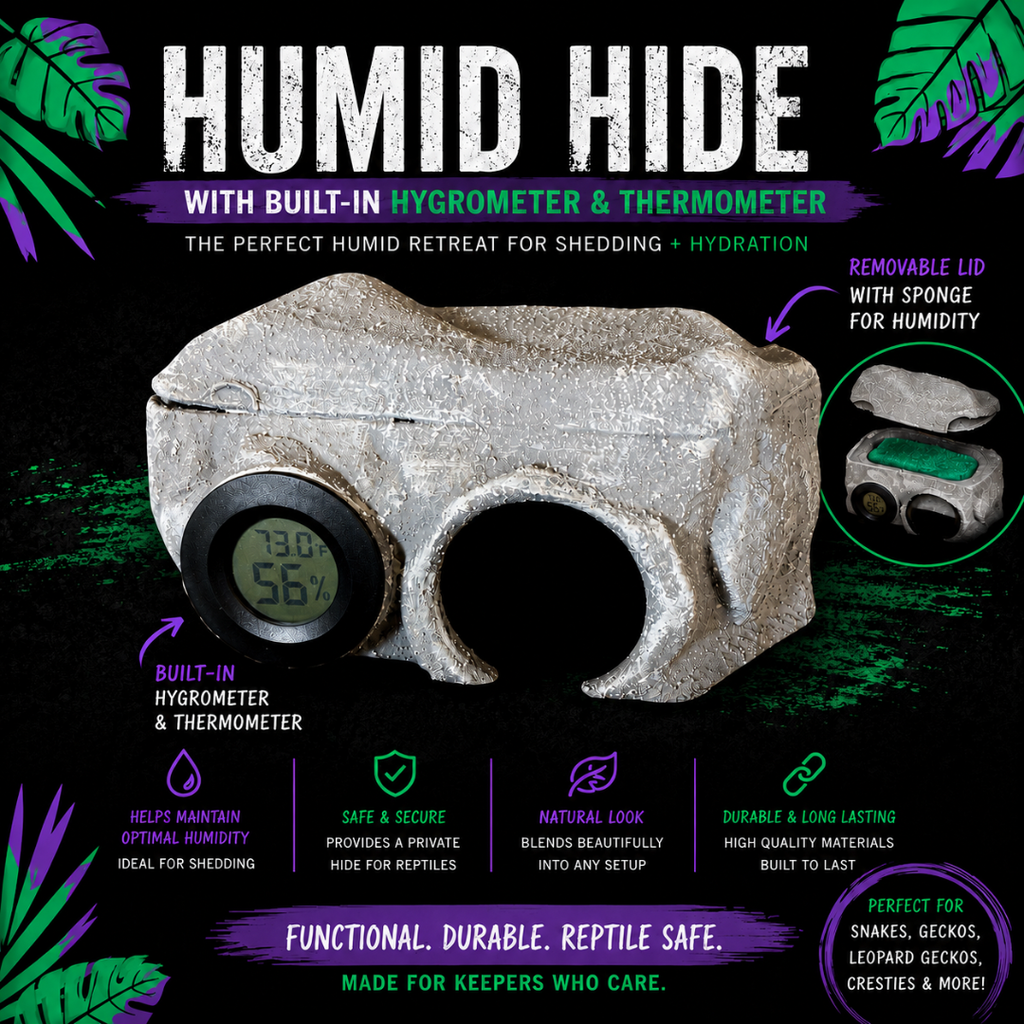 Humid Hide – Built-In Hygrometer, Thermometer & Humidity Control System