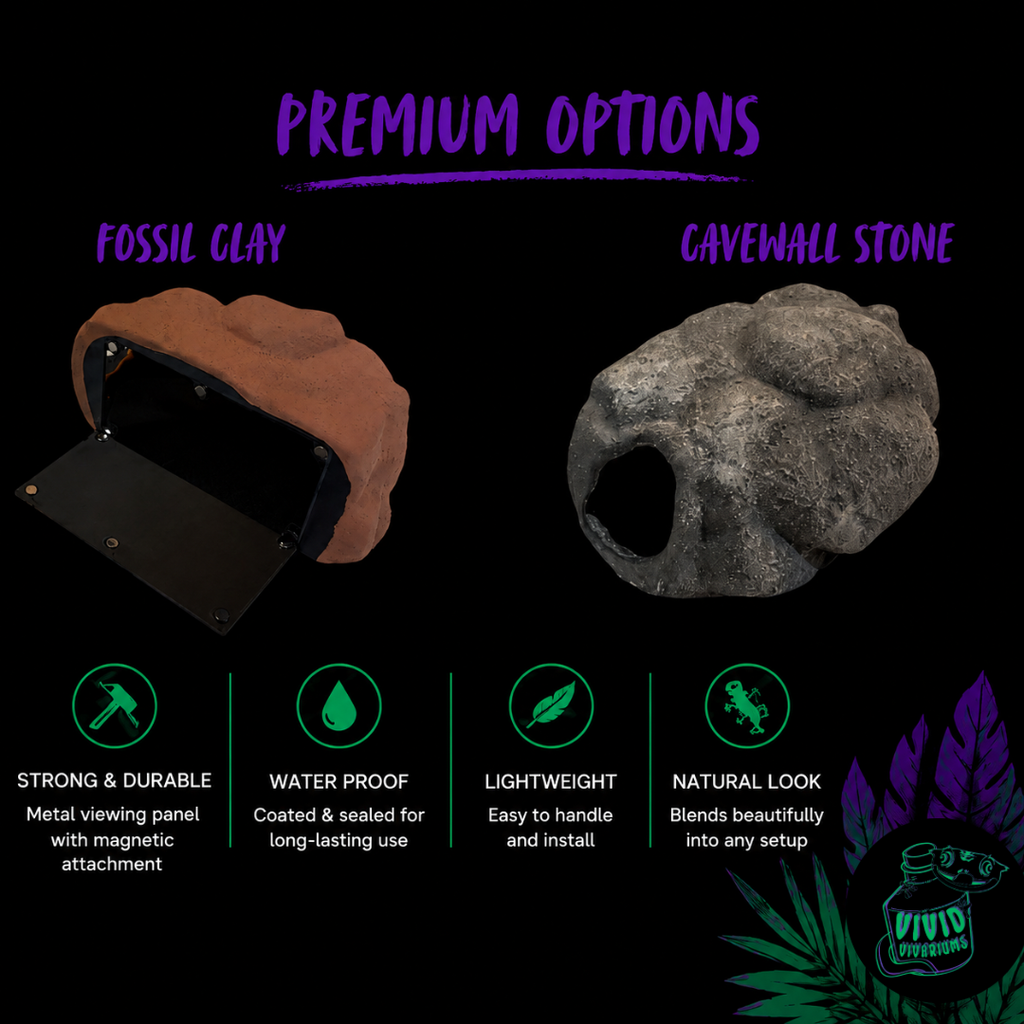 Magnetic Viewing Port Reptile Hide