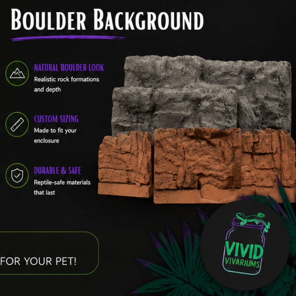 Handcrafted Custom Reptile Vivarium Background - Quote