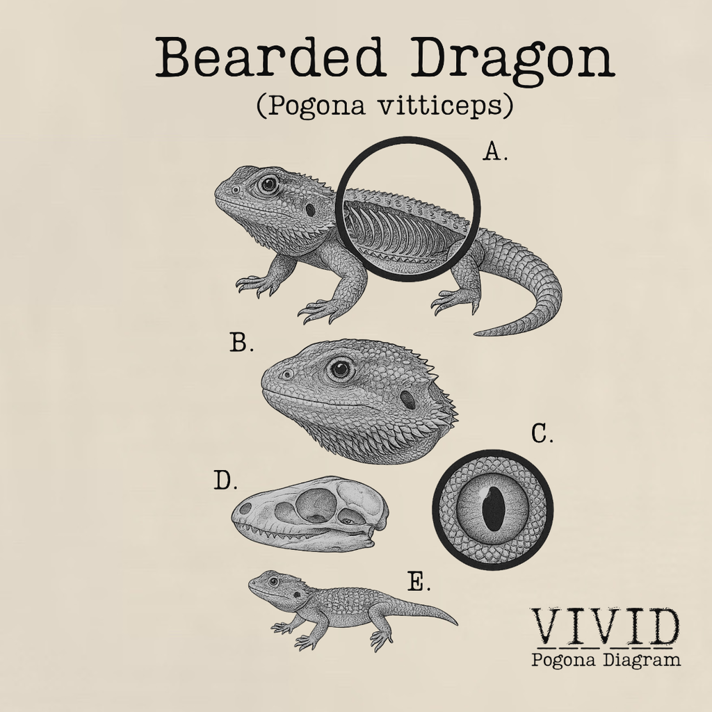 Bearded Dragon | Anatomical Diagram Tee